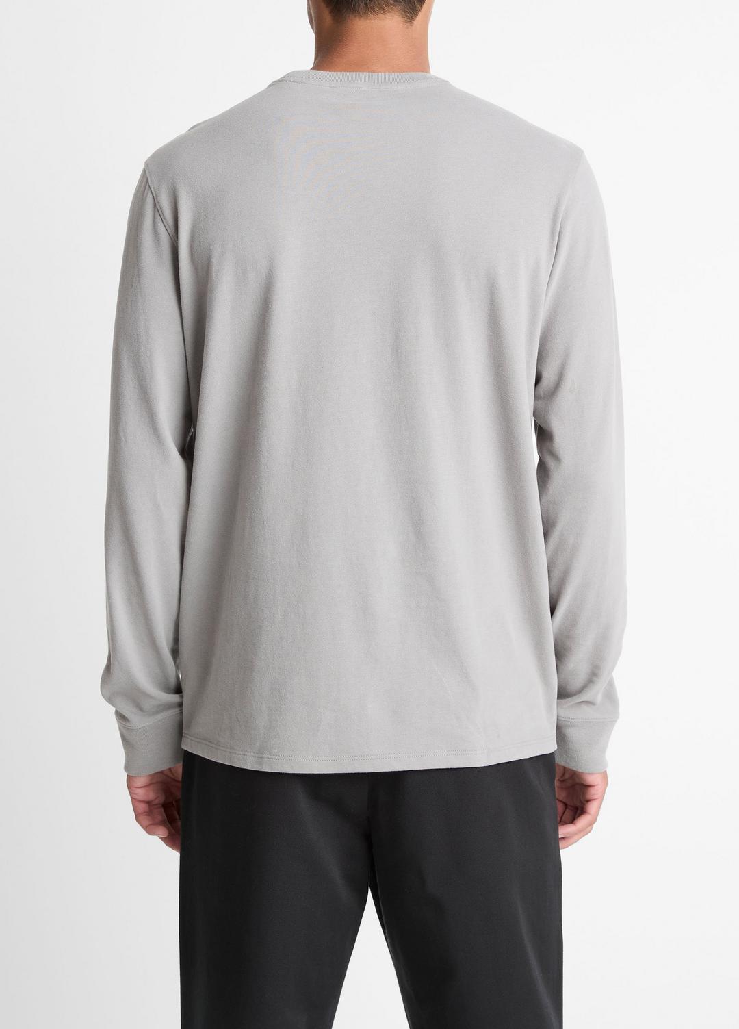 VINCE Hot Sale - Sueded Jersey Long-Sleeve Pocket T-Shirt in Long Sleeve