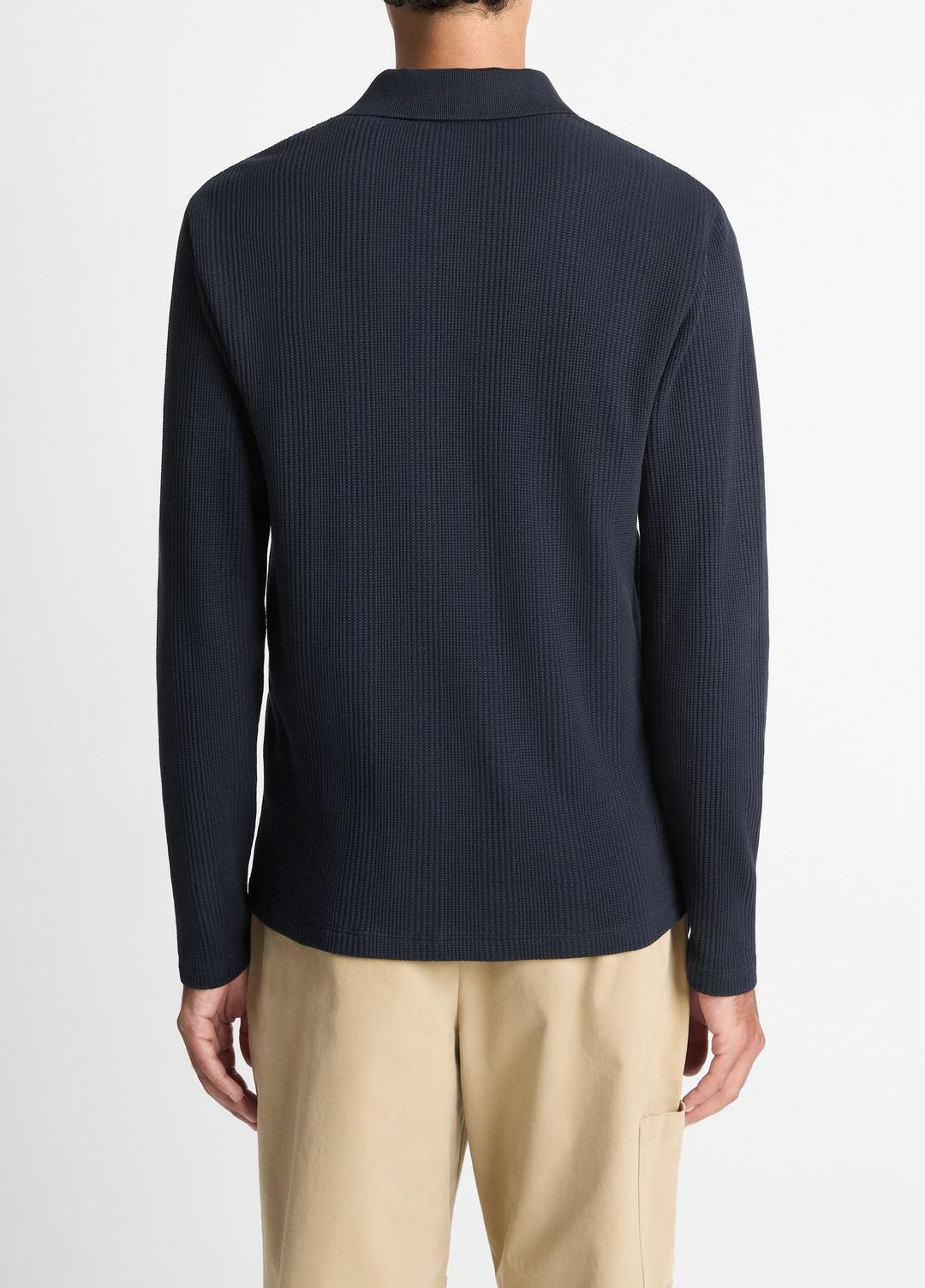 VINCE Quality - Variegated Cotton Polo Shirt in Henleys & Polos