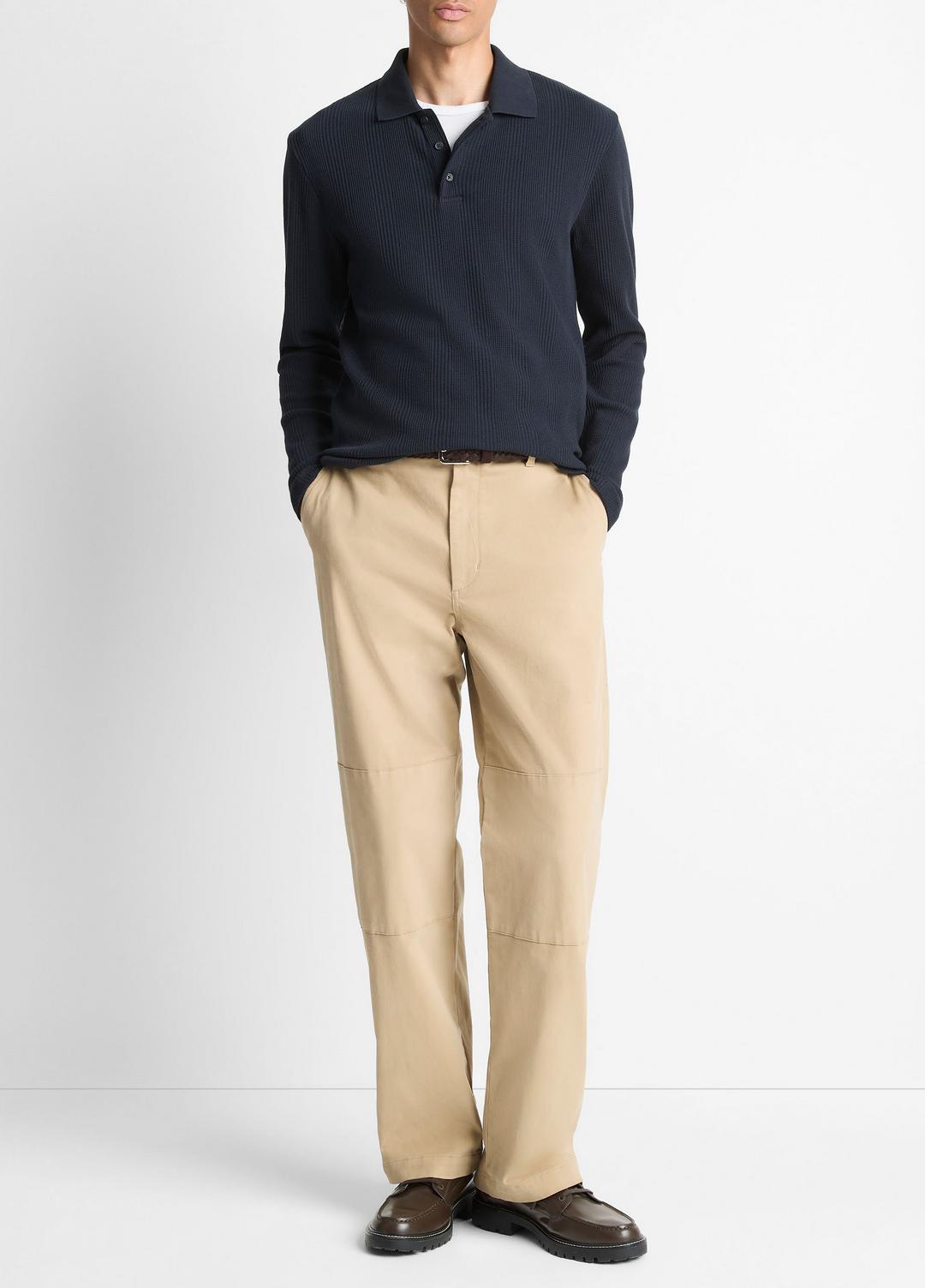 VINCE Quality - Variegated Cotton Polo Shirt in Henleys & Polos