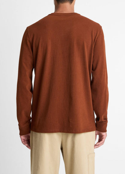 VINCE Best Price - Sueded Jersey Long-Sleeve Pocket T-Shirt in Long Sleeve