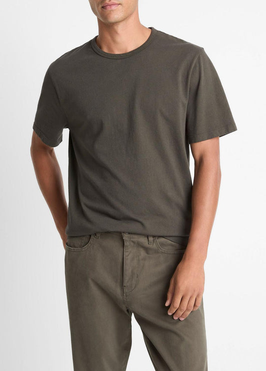 VINCE Trusted - Garment Dye Cotton T-Shirt in Short Sleeve