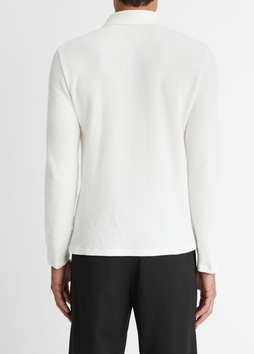 VINCE Classic - Variegated Cotton Polo Shirt in Henleys & Polos