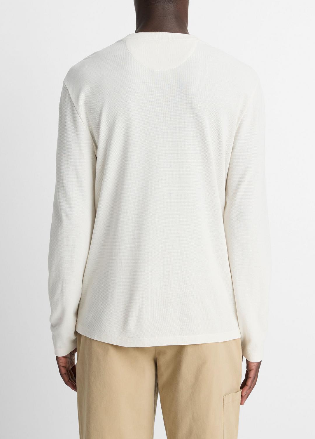 VINCE Best Seller - Micro-Waffle Pima Cotton Double-Collar Long-Sleeve T-Shirt in Long Sleeve