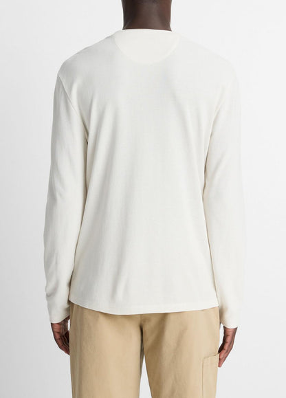 VINCE Best Seller - Micro-Waffle Pima Cotton Double-Collar Long-Sleeve T-Shirt in Long Sleeve