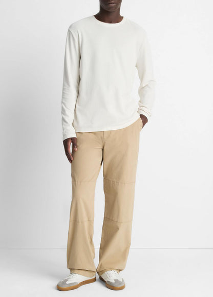 VINCE Best Seller - Micro-Waffle Pima Cotton Double-Collar Long-Sleeve T-Shirt in Long Sleeve