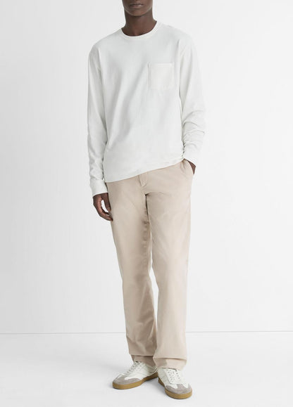 VINCE Signature - Sueded Jersey Long-Sleeve Pocket T-Shirt in Long Sleeve