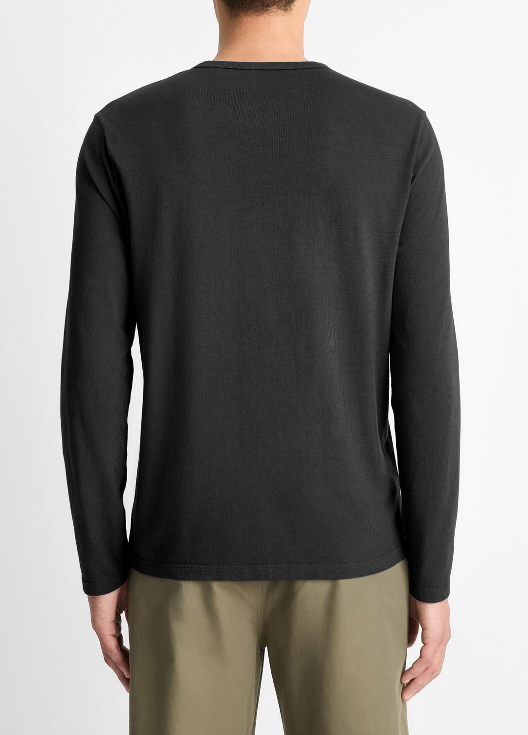 VINCE Classic - Garment Dye Cotton Long-Sleeve Henley in Henleys & Polos