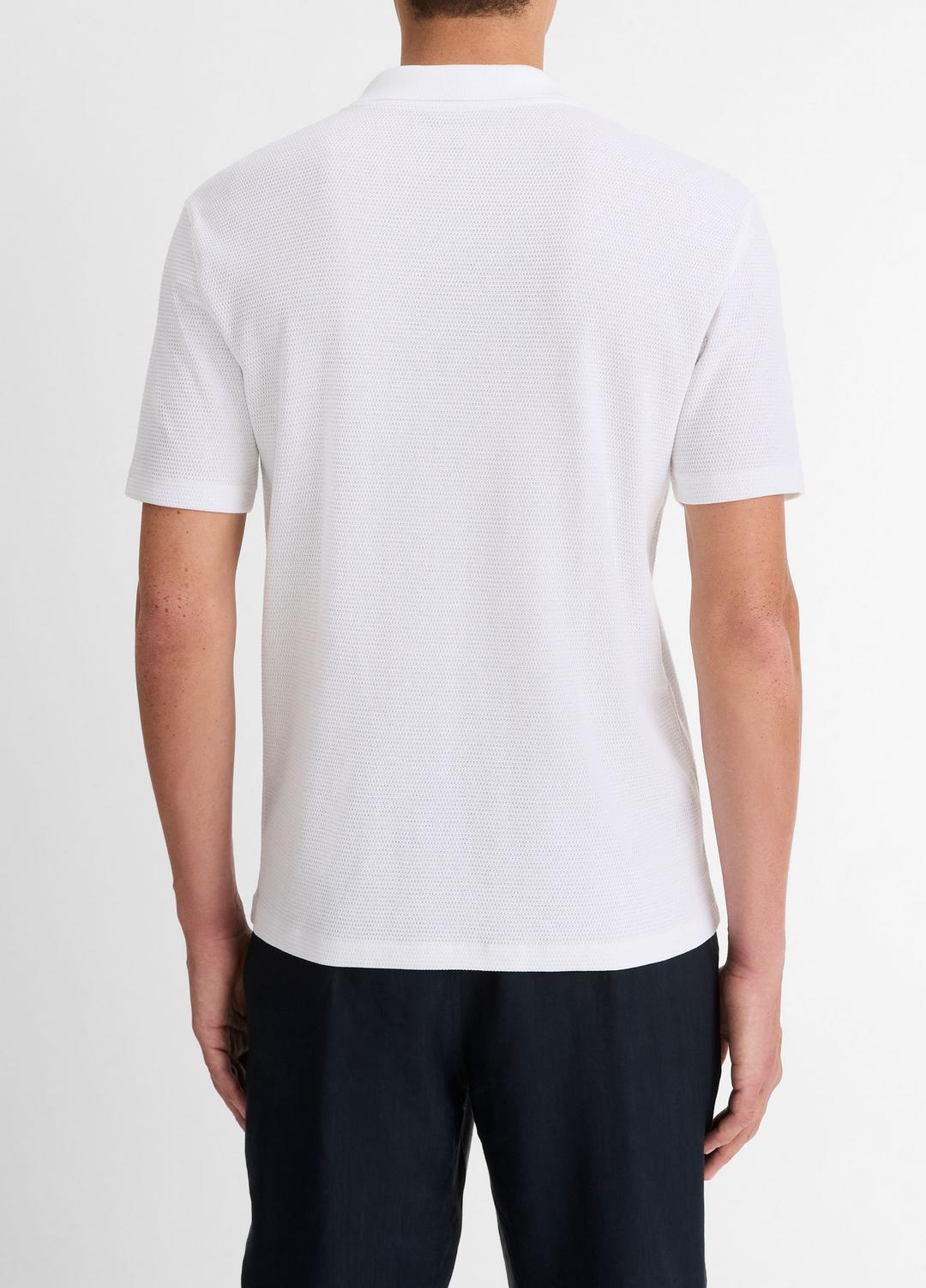 VINCE Customer Favorite - Cotton-Blend Johnny-Collar Polo Shirt in Short Sleeve