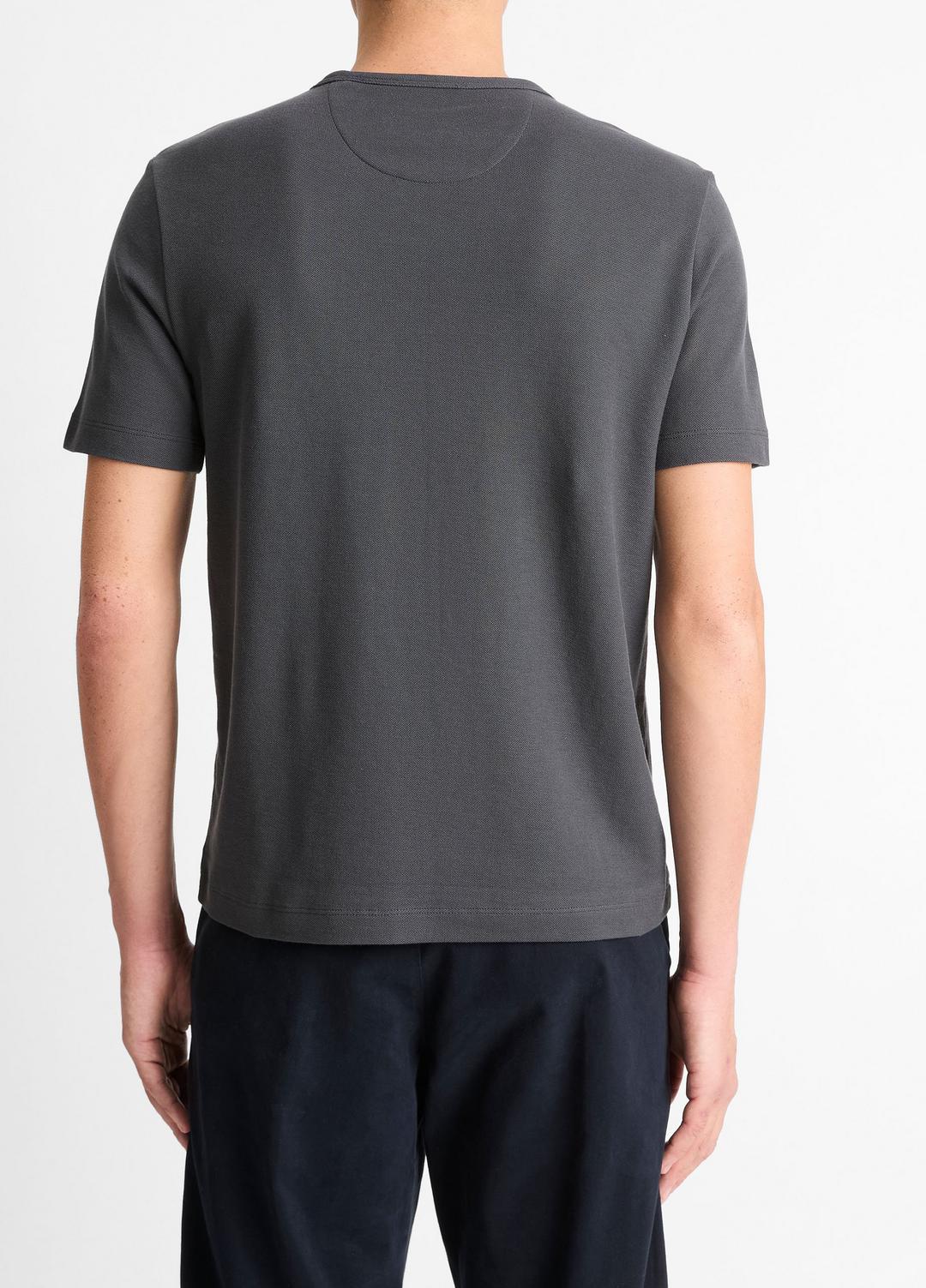 VINCE Customer Favorite - Pima Cotton Piqué Crew Neck T-Shirt in Short Sleeve