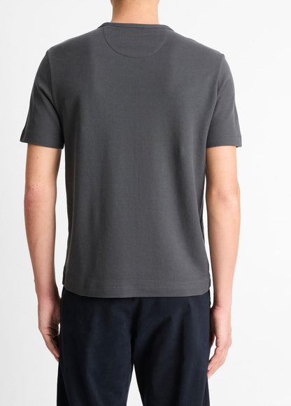 VINCE Customer Favorite - Pima Cotton Piqué Crew Neck T-Shirt in Short Sleeve