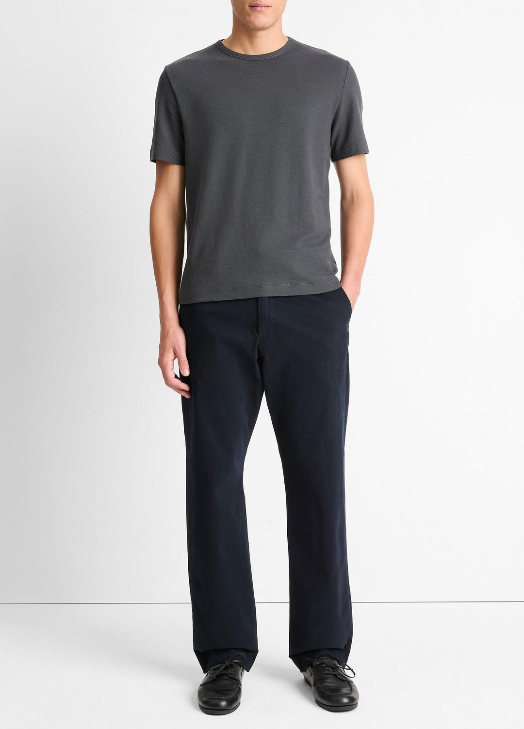 VINCE Customer Favorite - Pima Cotton Piqué Crew Neck T-Shirt in Short Sleeve