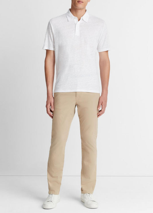 VINCE Special Offer - Linen Polo Shirt in Henleys & Polos