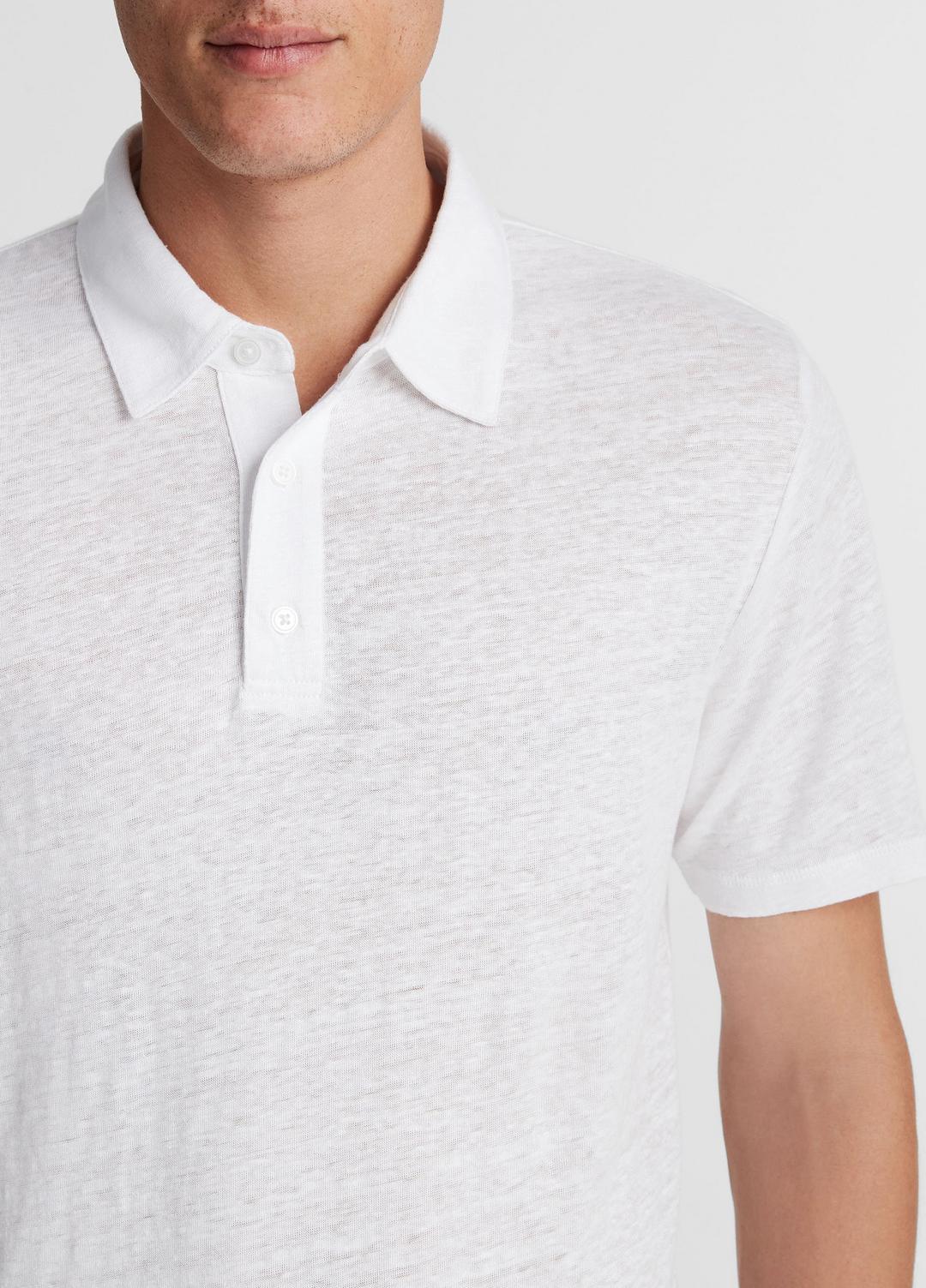 VINCE Special Offer - Linen Polo Shirt in Henleys & Polos