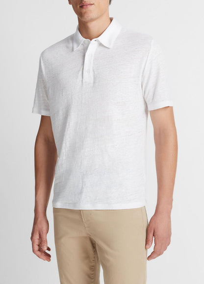 VINCE Special Offer - Linen Polo Shirt in Henleys & Polos