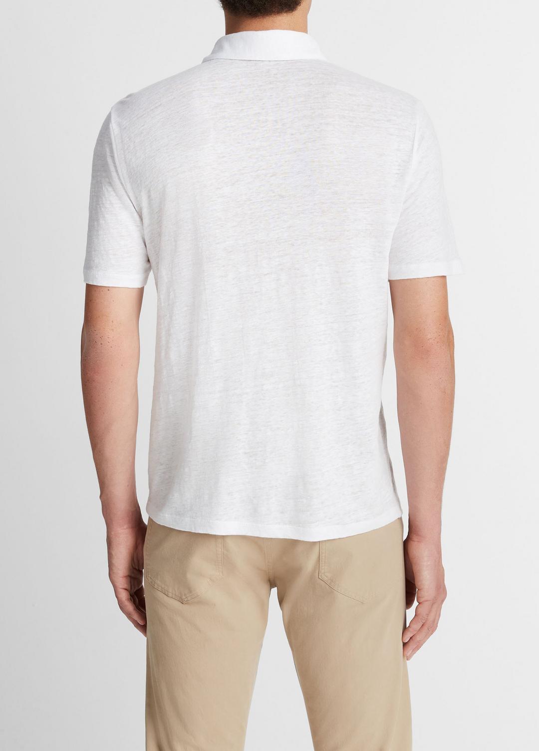VINCE Special Offer - Linen Polo Shirt in Henleys & Polos