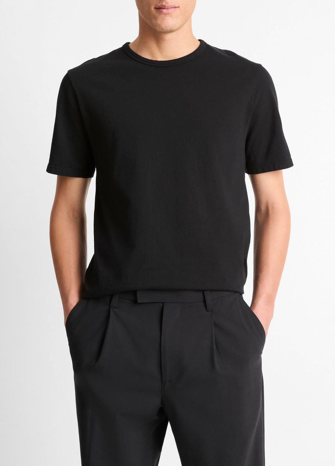 VINCE Popular - Garment Dye Cotton T-Shirt in Short Sleeve