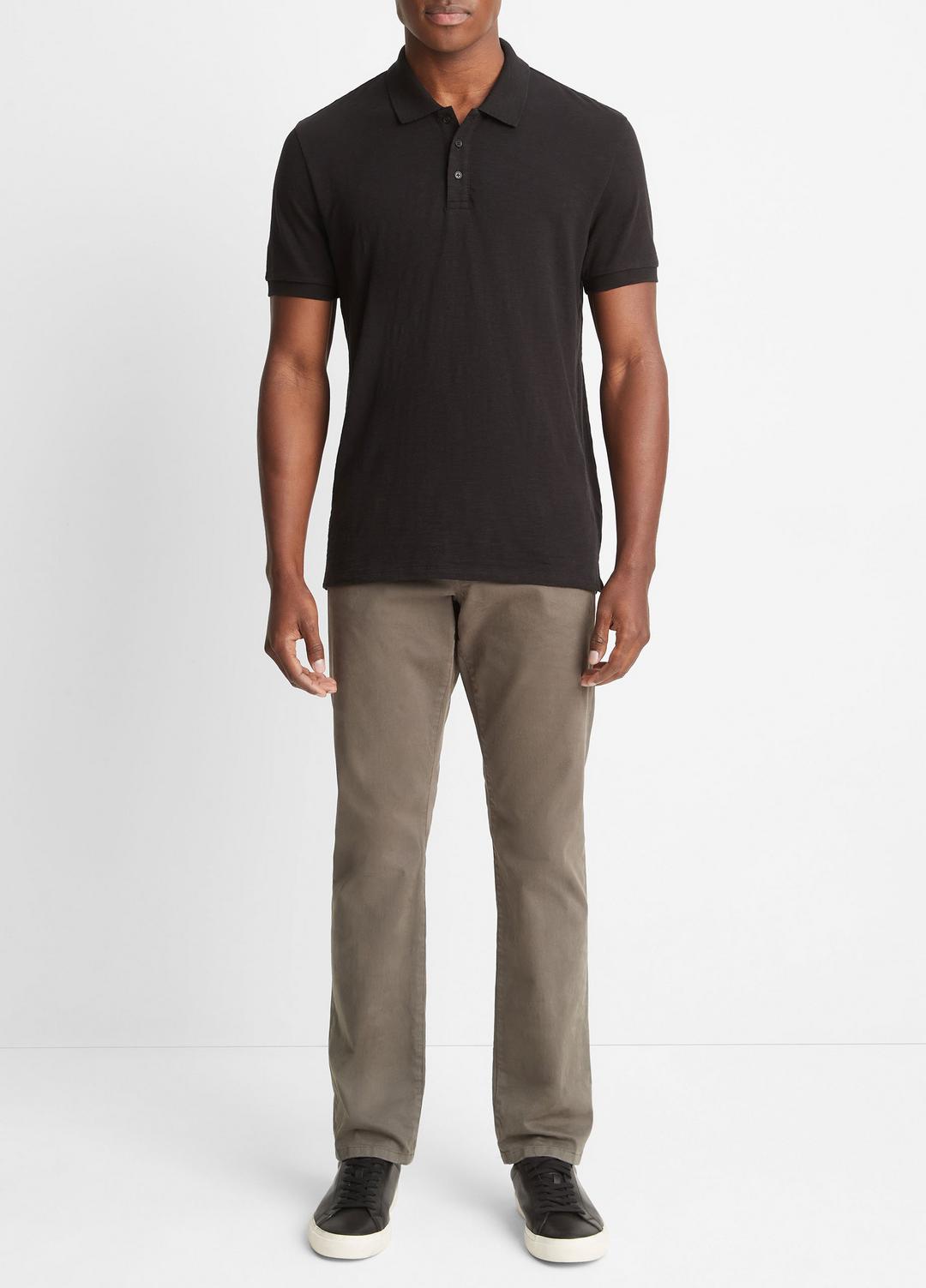 VINCE Premium - Classic Slub Polo Shirt in Henleys & Polos