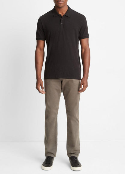 VINCE Premium - Classic Slub Polo Shirt in Henleys & Polos