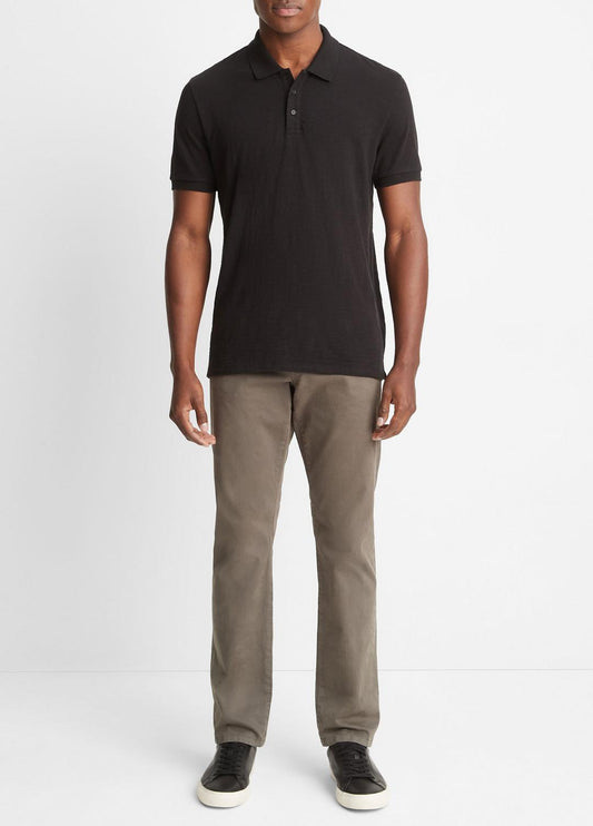 VINCE Premium - Classic Slub Polo Shirt in Henleys & Polos