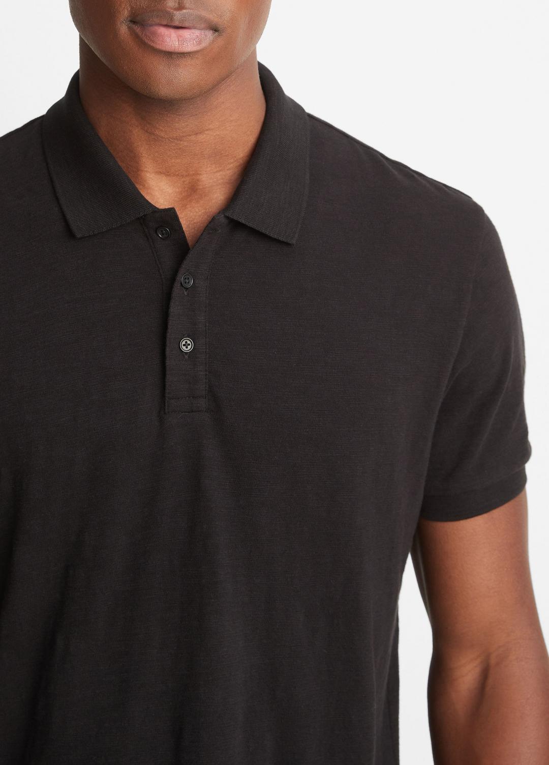 VINCE Premium - Classic Slub Polo Shirt in Henleys & Polos