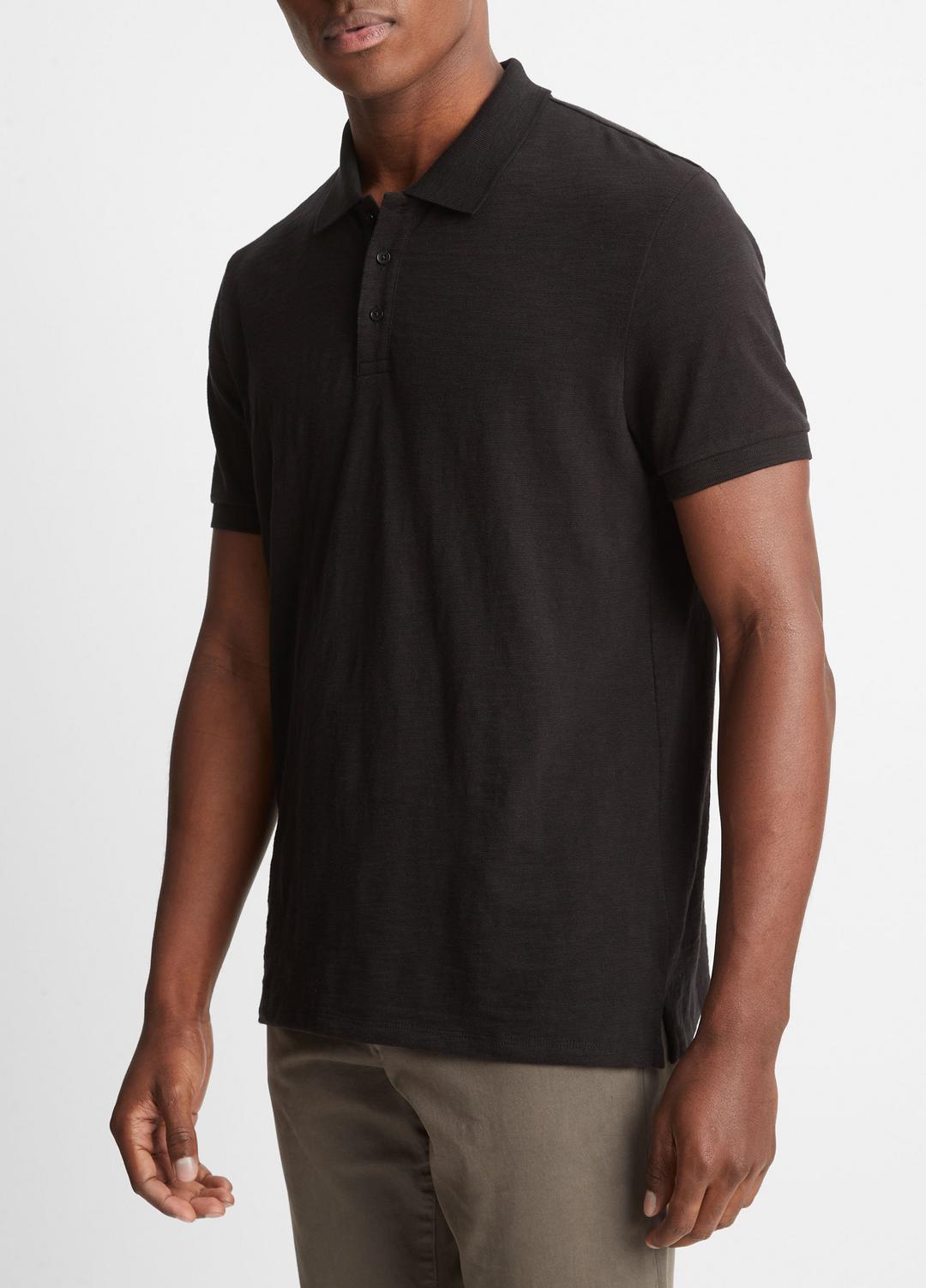 VINCE Premium - Classic Slub Polo Shirt in Henleys & Polos