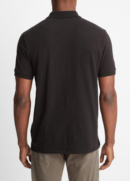 VINCE Premium - Classic Slub Polo Shirt in Henleys & Polos