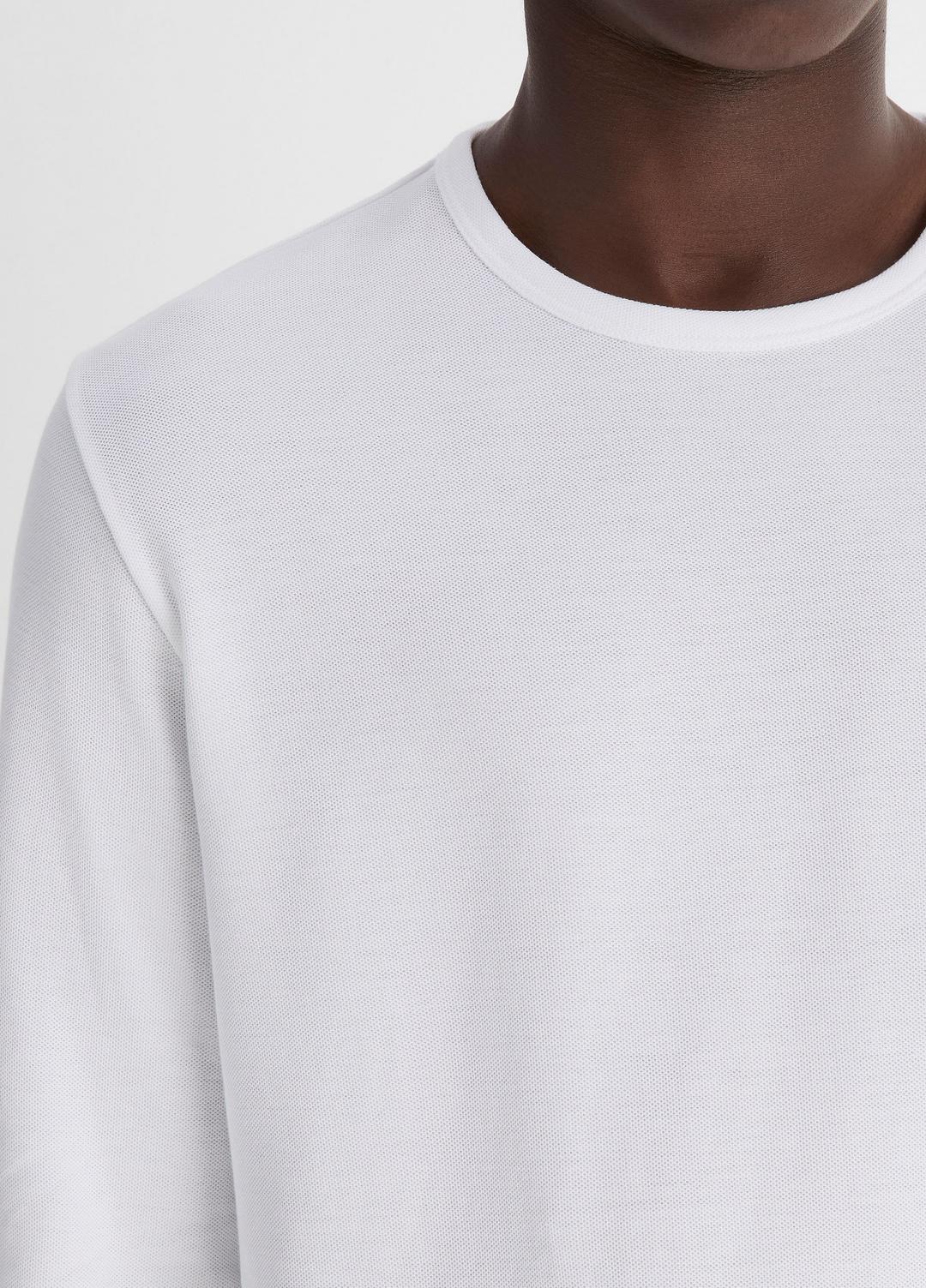 VINCE Recommended - Pima Cotton Piqué Long-Sleeve T-Shirt in Long Sleeve