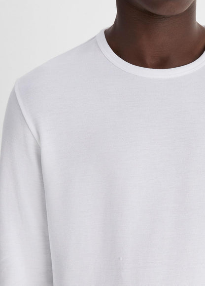 VINCE Recommended - Pima Cotton Piqué Long-Sleeve T-Shirt in Long Sleeve