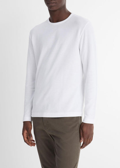 VINCE Recommended - Pima Cotton Piqué Long-Sleeve T-Shirt in Long Sleeve