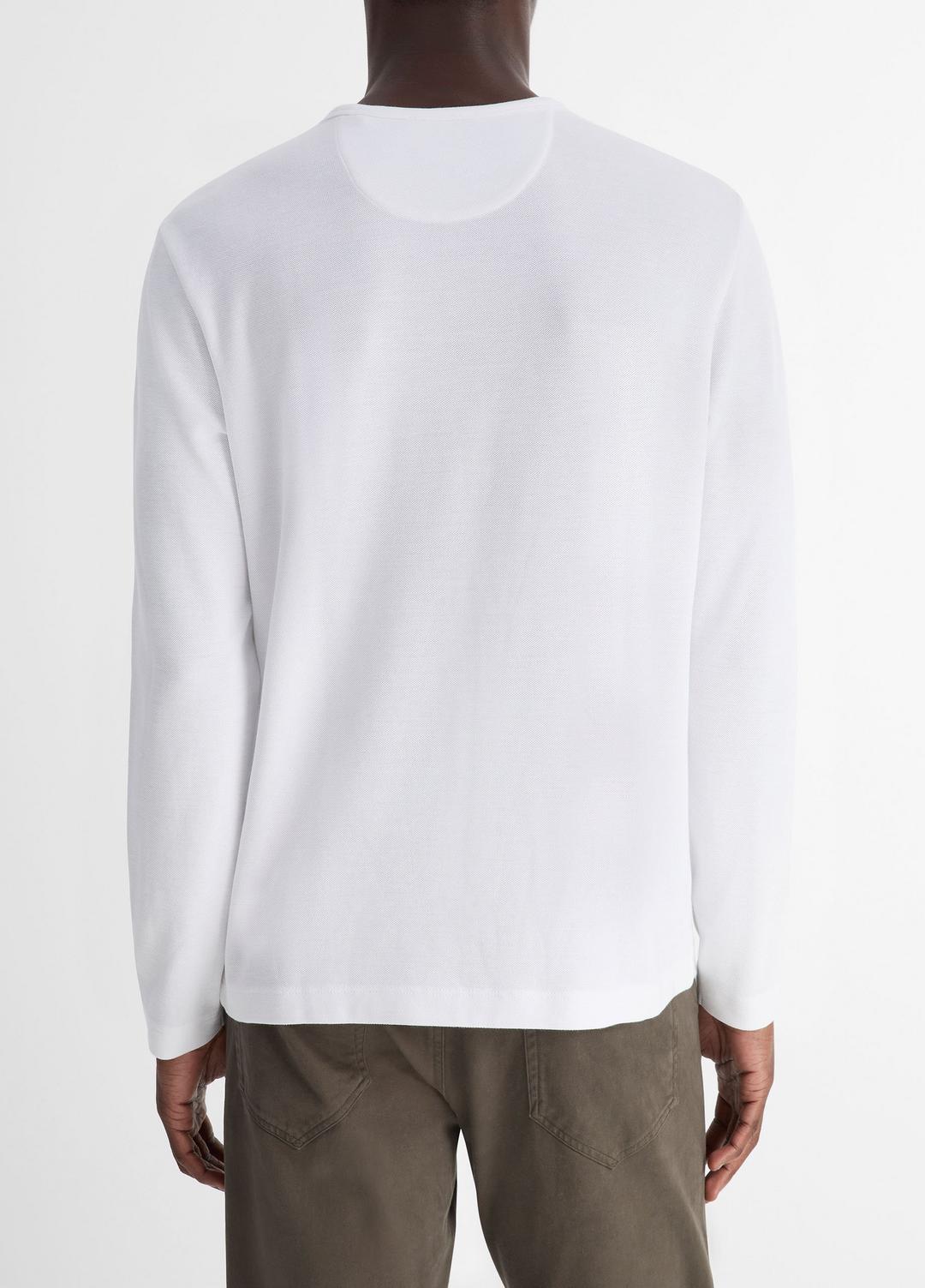 VINCE Recommended - Pima Cotton Piqué Long-Sleeve T-Shirt in Long Sleeve