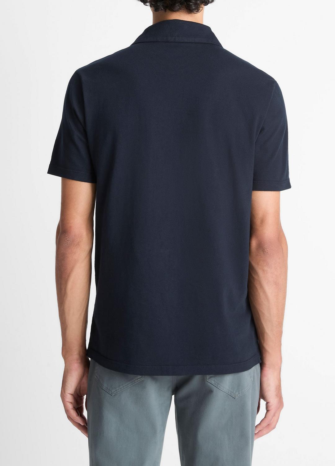 VINCE Everyday - Garment Dye Cotton Polo Shirt in Henleys & Polos