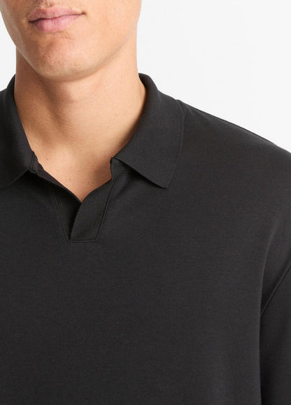 VINCE Signature - Milano Pima Cotton-Blend Johnny-Collar Shirt in Long Sleeve