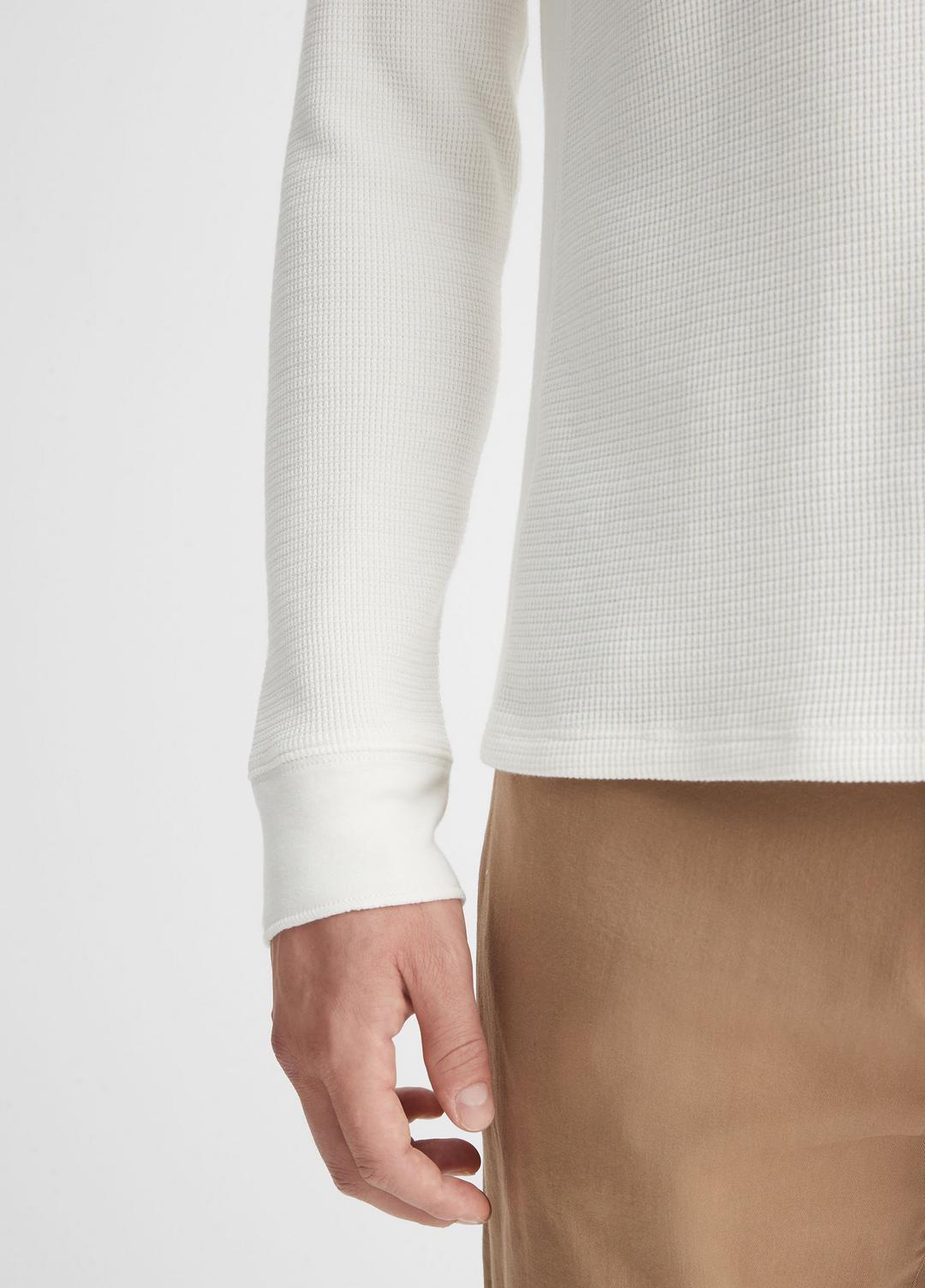 VINCE Classic - Pima Cotton-Blend Thermal Long-Sleeve Pullover in Long Sleeve