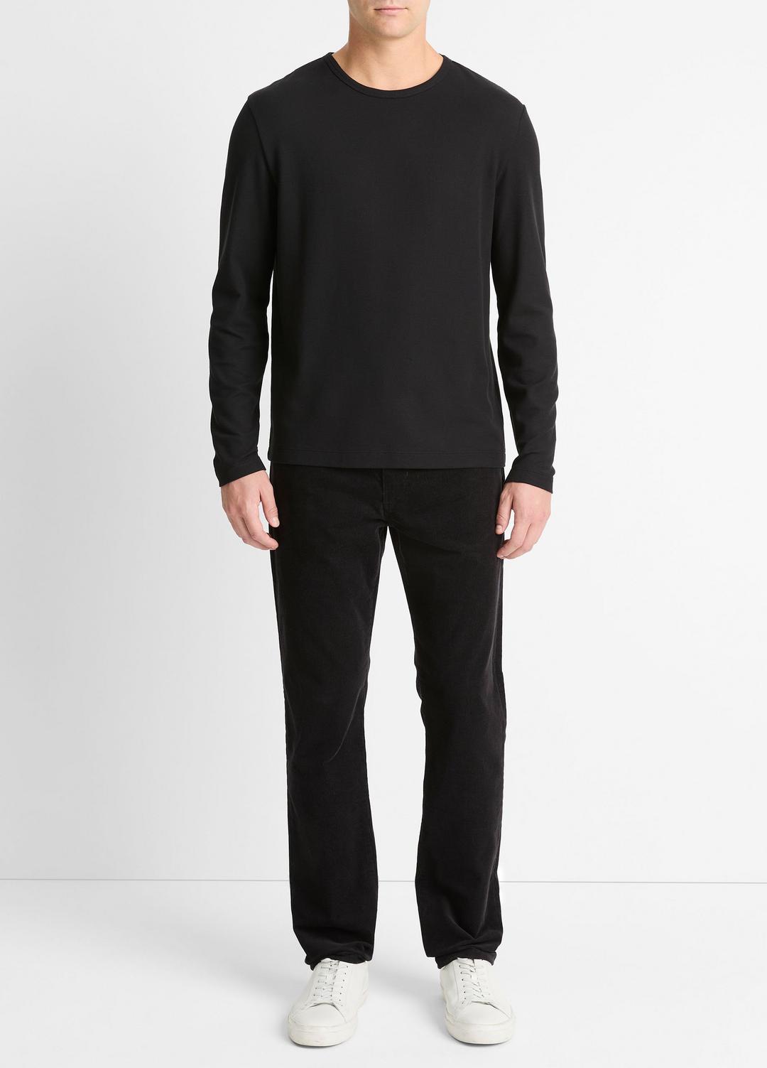 VINCE Latest - Pima Cotton Piqué Long-Sleeve T-Shirt in Long Sleeve