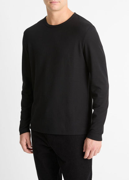 VINCE Latest - Pima Cotton Piqué Long-Sleeve T-Shirt in Long Sleeve