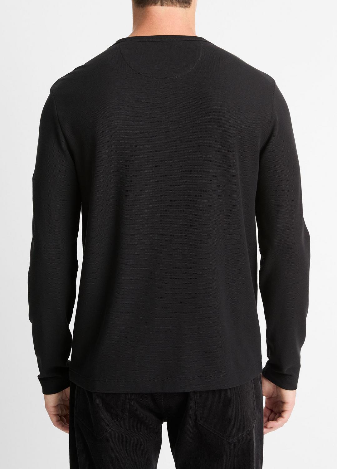 VINCE Latest - Pima Cotton Piqué Long-Sleeve T-Shirt in Long Sleeve