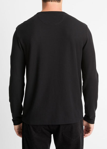 VINCE Latest - Pima Cotton Piqué Long-Sleeve T-Shirt in Long Sleeve