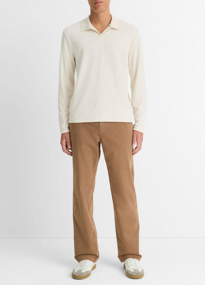 VINCE Best Seller - Milano Pima Cotton-Blend Johnny-Collar Shirt in Long Sleeve