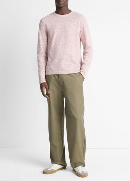 VINCE Best Seller - Space-Dye Cotton-Blend Long-Sleeve T-Shirt in Long Sleeve