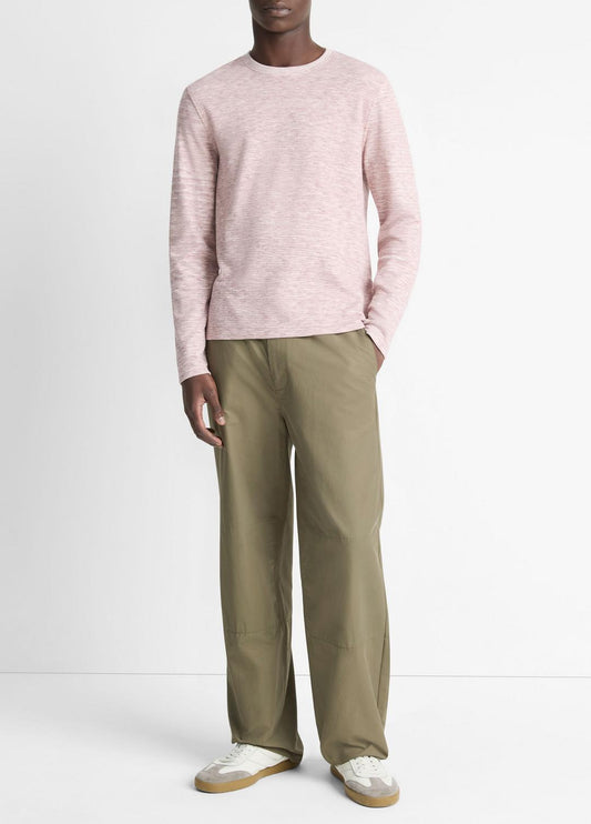 VINCE Best Seller - Space-Dye Cotton-Blend Long-Sleeve T-Shirt in Long Sleeve