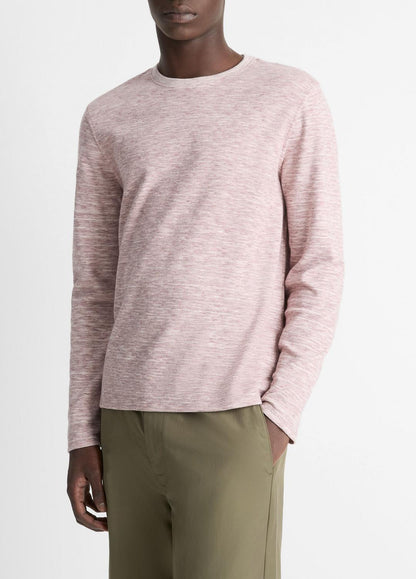 VINCE Best Seller - Space-Dye Cotton-Blend Long-Sleeve T-Shirt in Long Sleeve