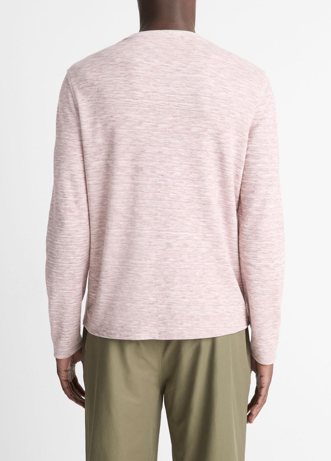 VINCE Best Seller - Space-Dye Cotton-Blend Long-Sleeve T-Shirt in Long Sleeve