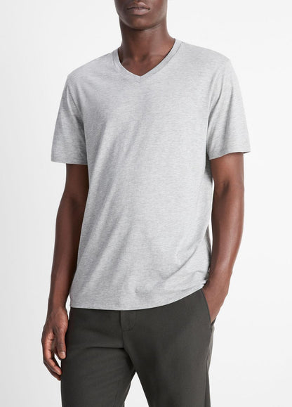 VINCE Best Seller - Pima Cotton V-Neck T-Shirt in Short Sleeve