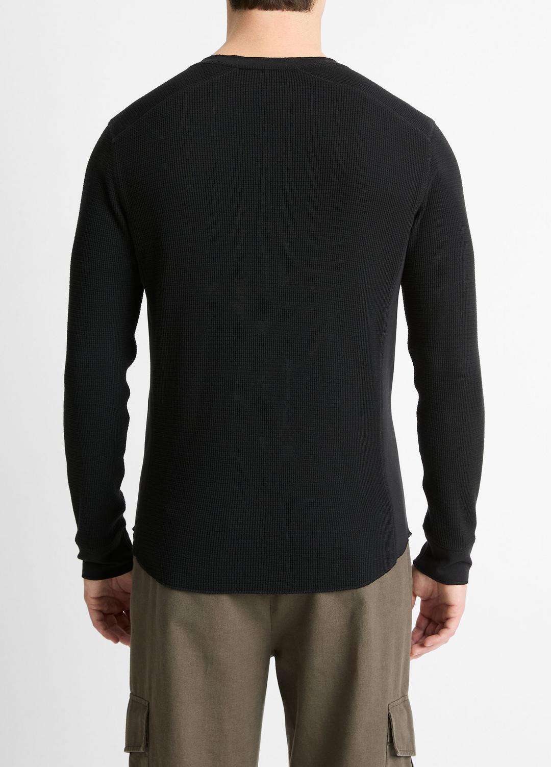 VINCE Smart Buy - Pima Cotton-Blend Thermal Long-Sleeve Pullover in Long Sleeve