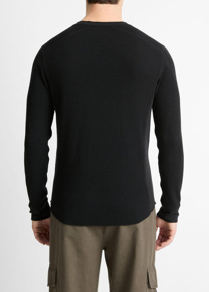 VINCE Smart Buy - Pima Cotton-Blend Thermal Long-Sleeve Pullover in Long Sleeve