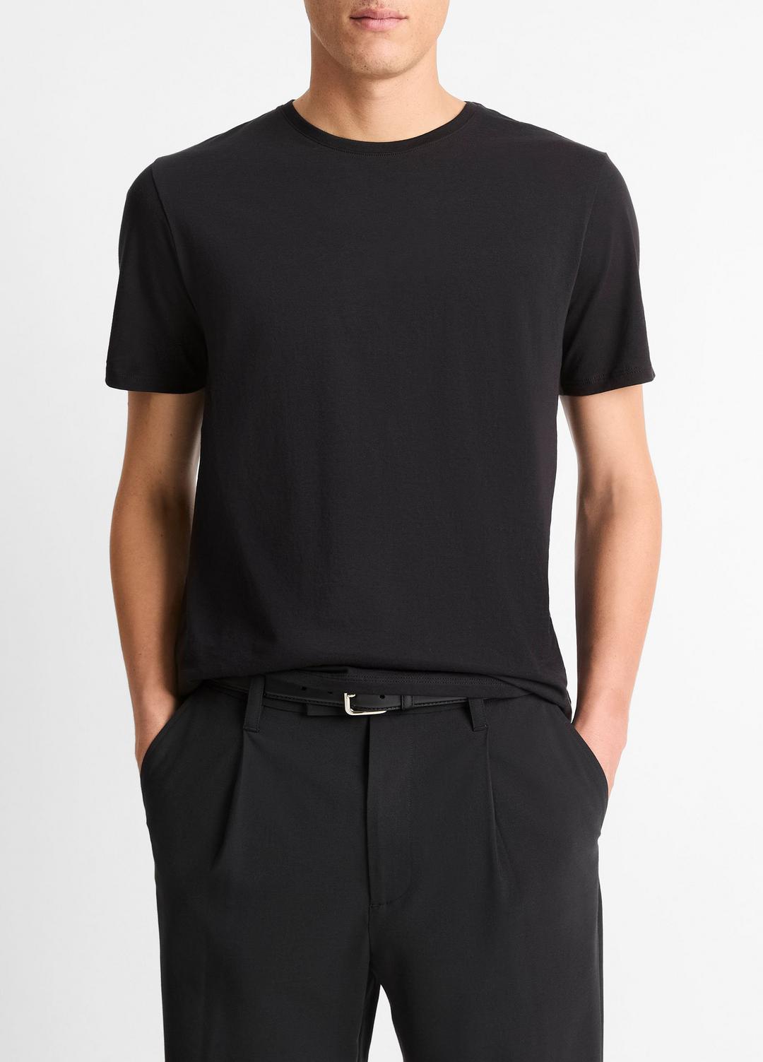 VINCE New - Pima Cotton Crew Neck T-Shirt in Short Sleeve
