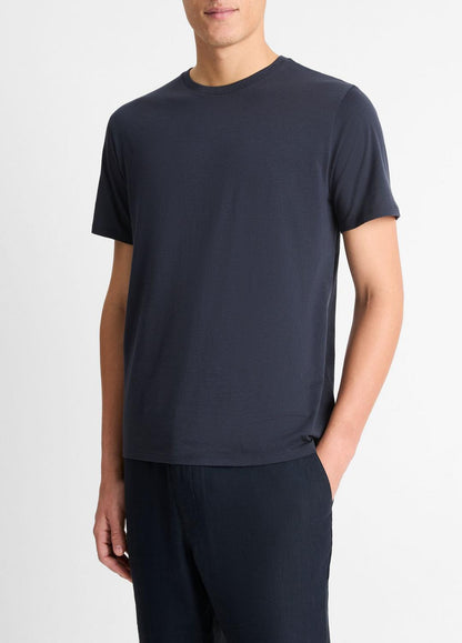 VINCE Sale - Pima Cotton Crew Neck T-Shirt in Short Sleeve