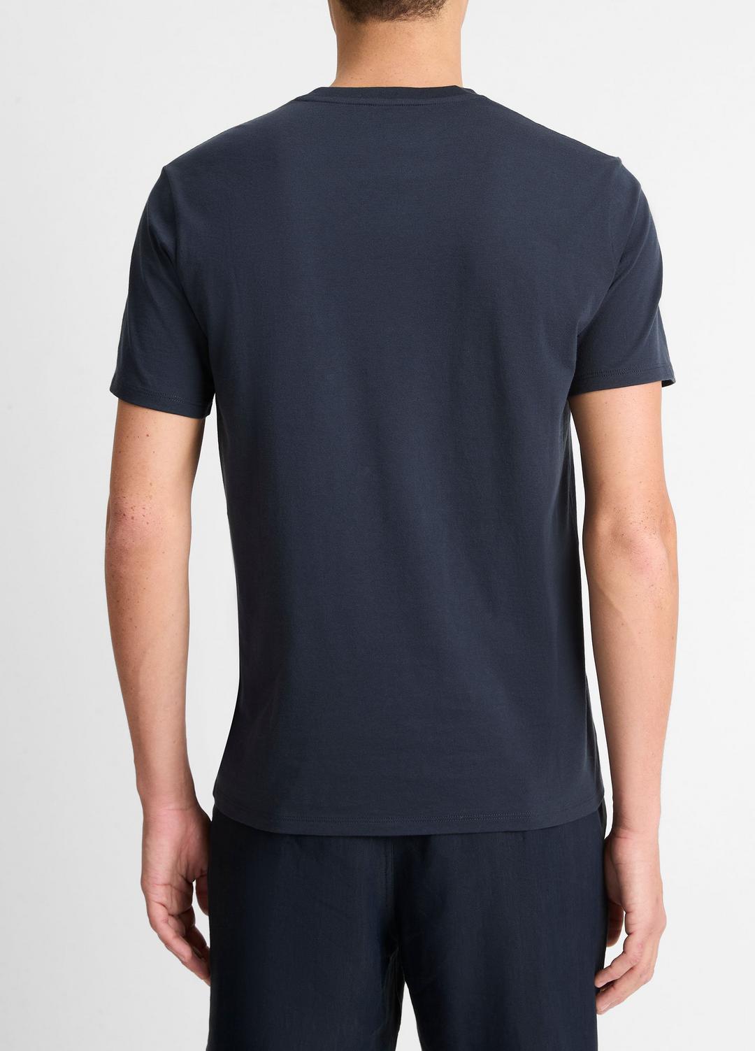 VINCE Hot Sale - Pima Cotton V-Neck T-Shirt in Short Sleeve