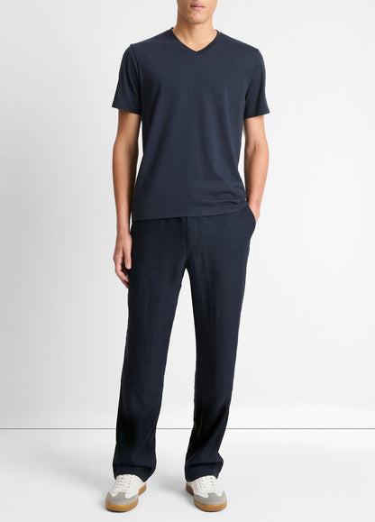 VINCE Hot Sale - Pima Cotton V-Neck T-Shirt in Short Sleeve