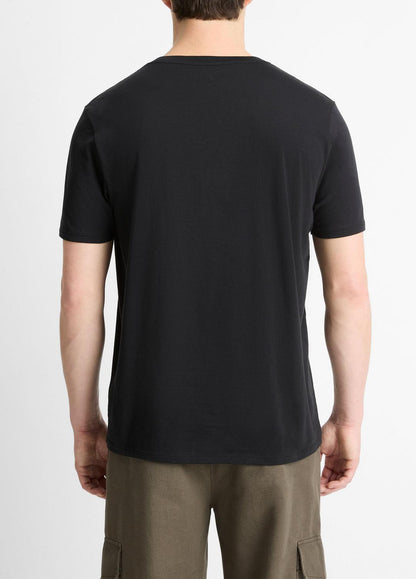 VINCE Hot Sale - Pima Cotton V-Neck T-Shirt in Short Sleeve